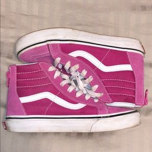 Girls 2.5 pink High top Vans